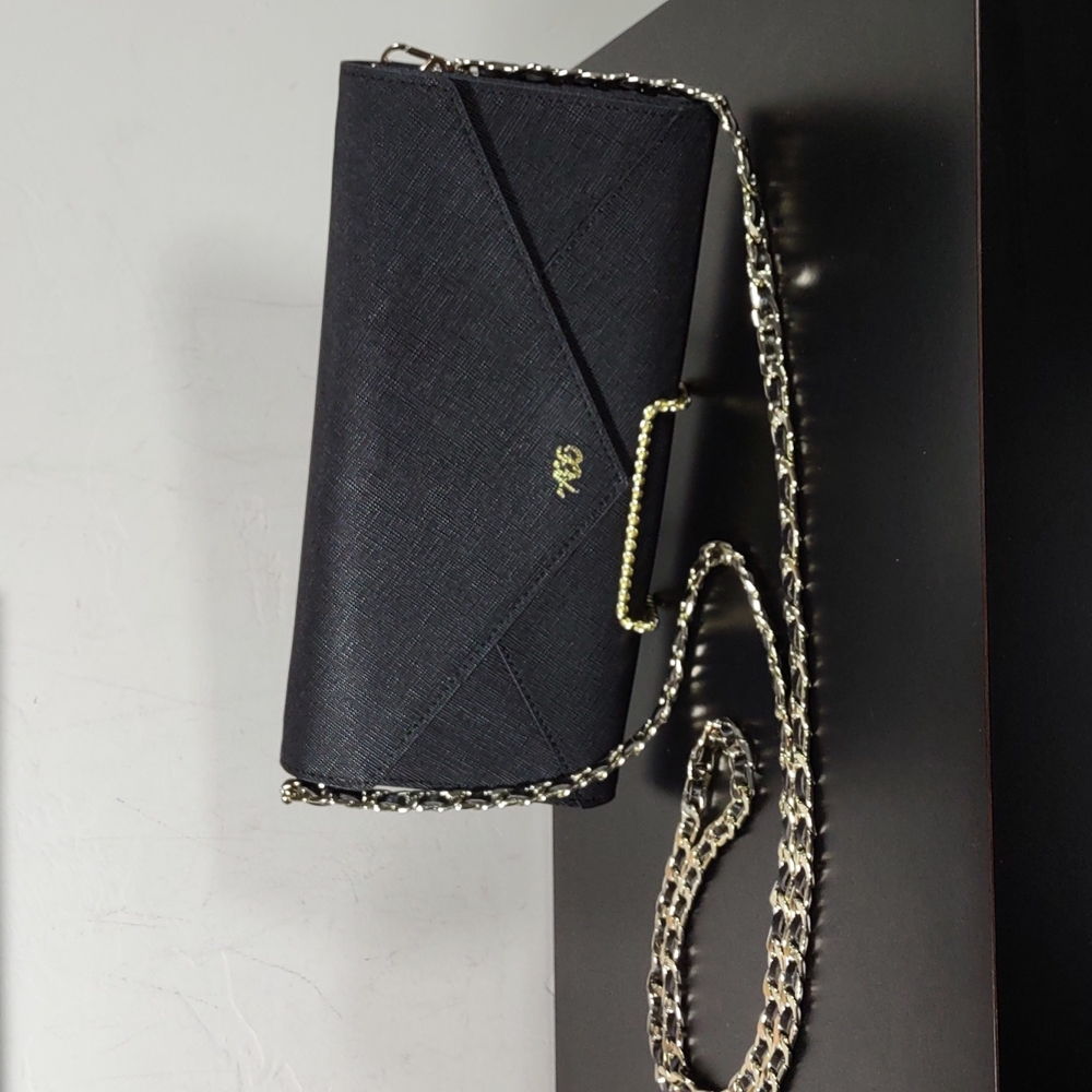 Textured Nylon Clutch Bag w/Detachable Shoulder Strap